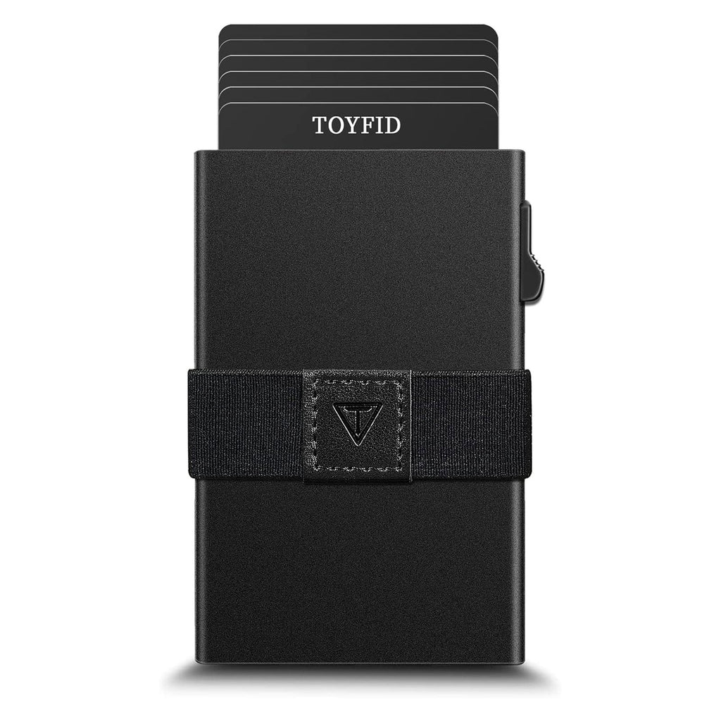 RFID Card Holder Pop Up Minimalist Wallet for Men Women RFID Blocking Protection Metal Aluminum Slim Credit Card Case